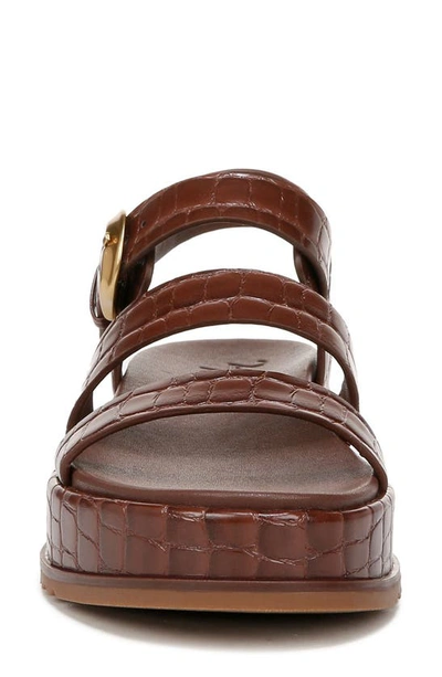 Shop 27 Edit Naturalizer Zizi Platform Sandal In Cappuccino Faux Croco Leather