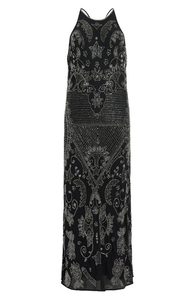Shop Allsaints Coralie Bead Detail Dress In Black