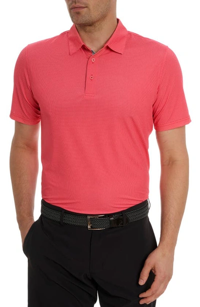 Shop Robert Graham Hyde Micro Dot Stretch Polo In Red