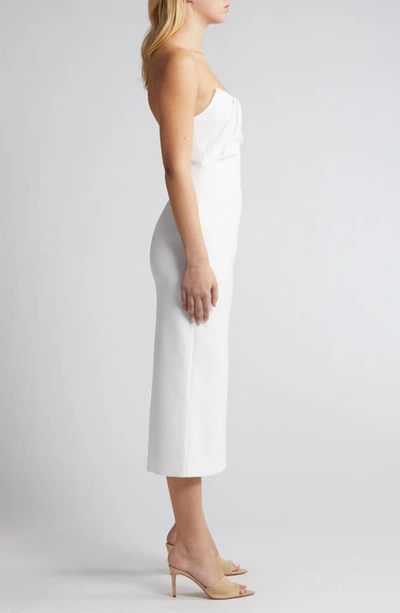 Shop Misha Collection Marcy Strapless Dress In Ivory