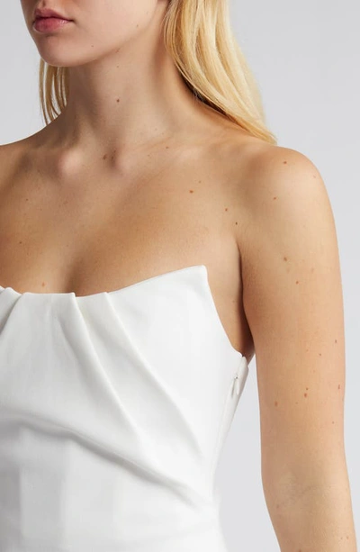 Shop Misha Collection Marcy Strapless Dress In Ivory