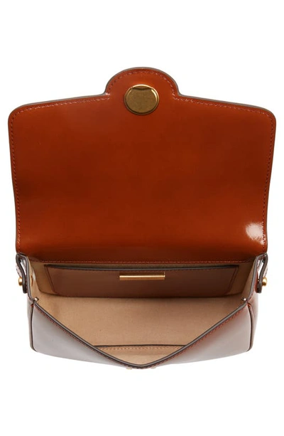 Tory Burch Robinson Spazzolato Leather Convertible Shoulder Bag In Dark Sienna