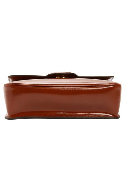 Tory Burch Robinson Spazzolato Leather Convertible Shoulder Bag In Dark Sienna