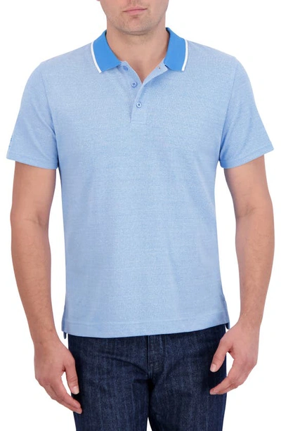Shop Robert Graham Calmere Tipped Polo In Bright Blue