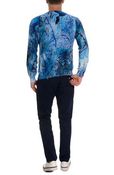 Shop Robert Graham Boeger Paisley Sweater In Blue Multi