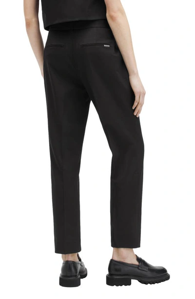 Shop Allsaints Nellie Pleated Tapered Trousers In Black