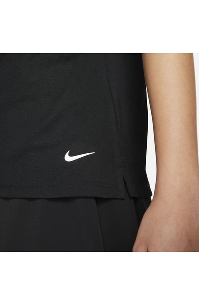 Shop Nike Victory Dri-fit Polo In Black/ White