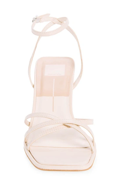 Shop Dolce Vita Manji Ankle Strap Sandal In Bone Patent Leather