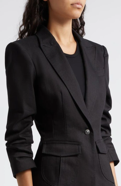 Shop Cinq À Sept Louisa Cotton Blend Jacket In Black