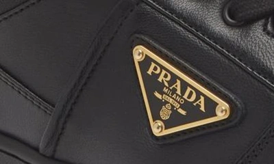 Prada Downtown Sneaker Aus Nappa-leder In Nero