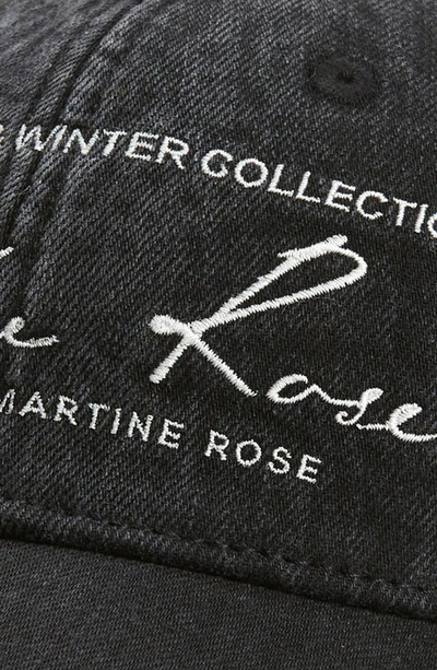 Shop Martine Rose Signature Baseball Cap In Washed Black
