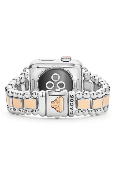 Shop Lagos Smart Caviar Apple Watch® Watchband In Rose Gold