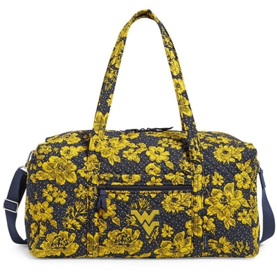 Shop Vera Bradley West Virginia Mountaineers Rain Garden Large Travel Duffel Bag In Navy