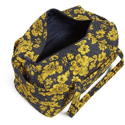 Shop Vera Bradley West Virginia Mountaineers Rain Garden Large Travel Duffel Bag In Navy