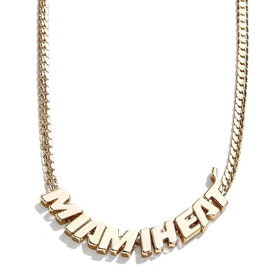 Shop Baublebar Miami Heat Team Chain Necklace In Gold