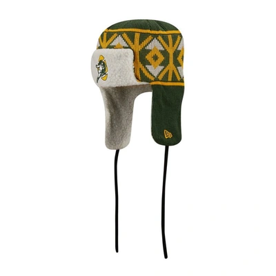 Shop New Era Green Green Bay Packers Historic Logo Knit Trapper Hat