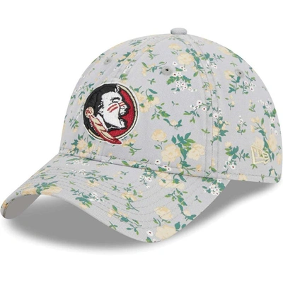 Shop New Era Gray Florida State Seminoles Bouquet 9twenty Adjustable Hat