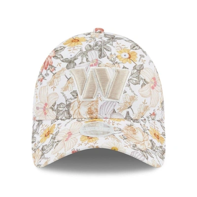 Shop New Era Cream Washington Commanders Bloom 9twenty Adjustable Hat