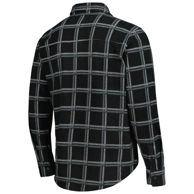 Shop Antigua Black Kansas City Chiefs Industry Flannel Button-up Shirt Jacket