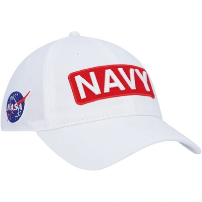 Shop Under Armour White Navy Midshipmen 2022 Special Games Nasa Performance Adjustable Hat