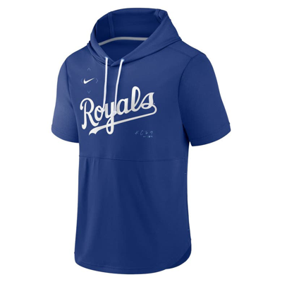 Shop Nike Royal Kansas City Royals Springer Short Sleeve Team Pullover Hoodie
