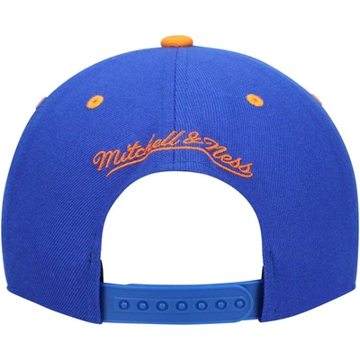Shop Mitchell & Ness Blue/orange New York Knicks Upside Down Snapback Hat