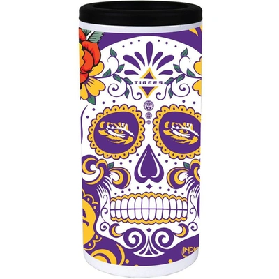 Shop Indigo Falls Lsu Tigers Dia Stainless Steel 12oz. Slim Can Cooler In White