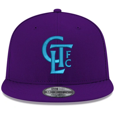 Shop New Era Purple Charlotte Fc Jersey Hook 9fifty Snapback Hat
