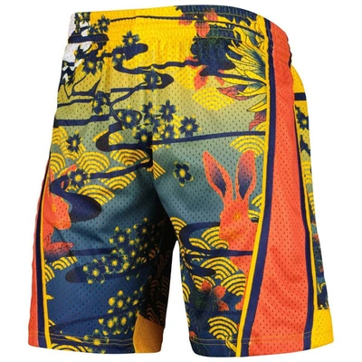 Shop Mitchell & Ness Gold Golden State Warriors Lunar New Year Swingman Shorts In Yellow