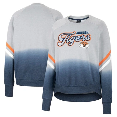 Shop Colosseum Gray Auburn Tigers Cue Cards Dip-dye Raglan Pullover Sweatshirt
