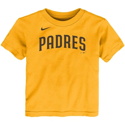 Shop Nike Toddler  Fernando Tatis Jr. Gold San Diego Padres Player Name & Number T-shirt