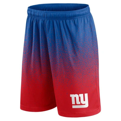 Shop Fanatics Branded Royal/red New York Giants Ombre Shorts