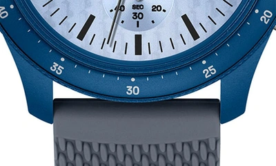 Shop Lacoste Neoheritage Chronograph Silicone Strap Watch, 43mm In Blue