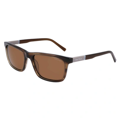 Nautica Mens Logo Rectangle Sunglasses In Black