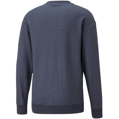 Shop Puma Mens Cotton Crewneck Sweatshirt In Blue