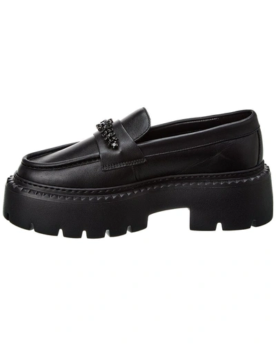 Shop Jimmy Choo Bryer Leather Loafer In Black