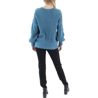 Shop Z Supply Womens Shaker Knit Crewneck Crewneck Sweater In Blue
