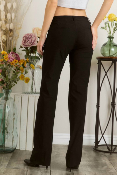 Shop Adora Noelle Slim Dress Pants In Black