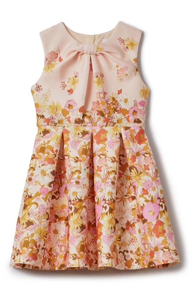 Shop Reiss Kids' Josephine Floral Dress In Coral Multi