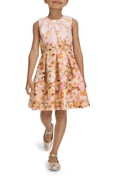 Shop Reiss Kids' Josephine Floral Dress In Coral Multi