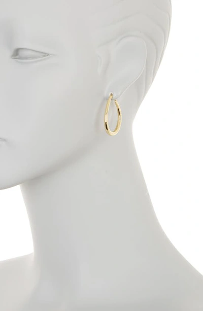 Shop Argento Vivo Sterling Silver Abstract Tube Hoop Earrings In Gold