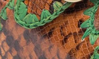 Shop Loeffler Randall Double Buckle Slide Sandal In Brown/ Emerald