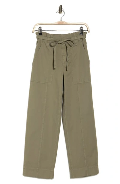 Shop A.l.c Augusta Straight Leg Paperbag Ankle Pants In Dusty Olive