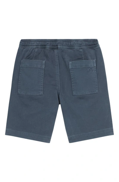 Shop Dl1961 Kids' Jackson Knit Denim Shorts In Dark Stone Blue