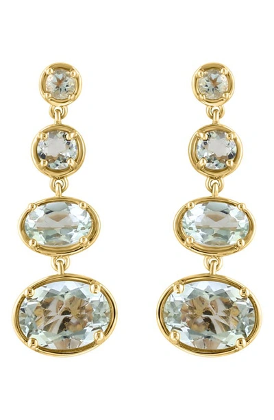 Shop Effy 14k Gold Amethyst Gradient Drop Earrings In Green