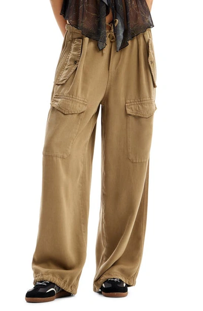 Shop Desigual Noel Cargo Pants In Khaki