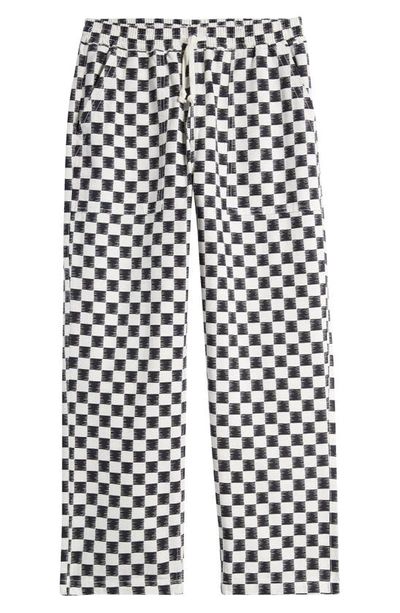 Shop Service Works Checkerboard Organic Cotton Canvas Chef Pants In Black/ White Checker