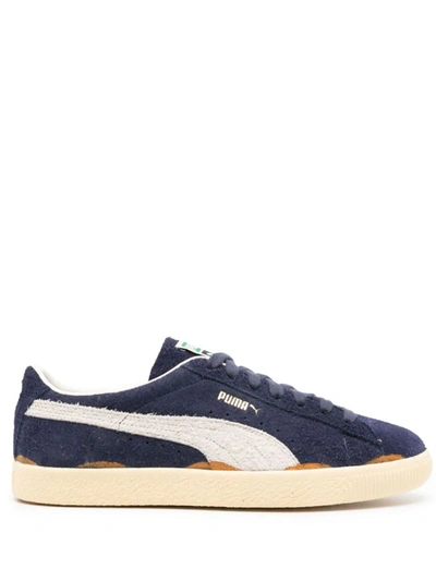 Shop Puma Suede Vtg The Neverworn Ii Shoes In Navy Light Straw