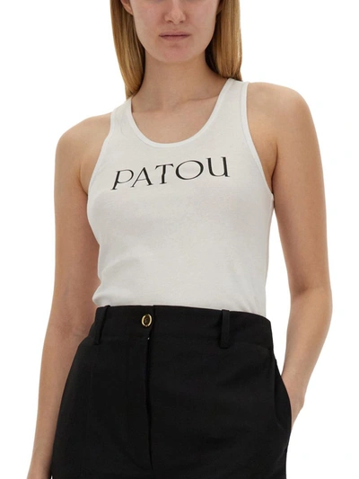 Shop Patou T-shirt Con Stampa Logo In White