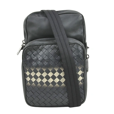 Shop Bottega Veneta Intrecciato Black Leather Shopper Bag ()
